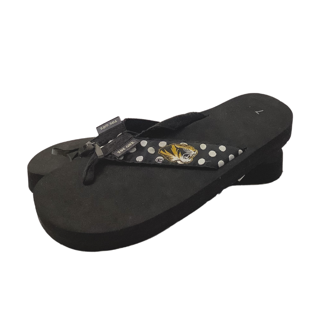 Yellow box polka dot flip flops hot sale