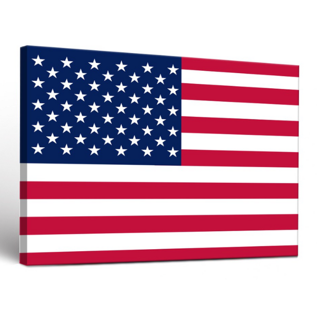 American Flag Canvas Art - 24” x 36”
