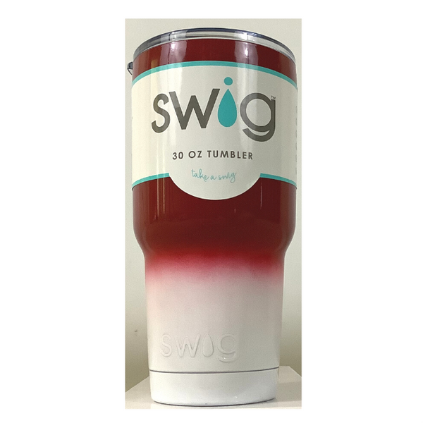 Orange/White Swig Wine Tumbler 12 oz