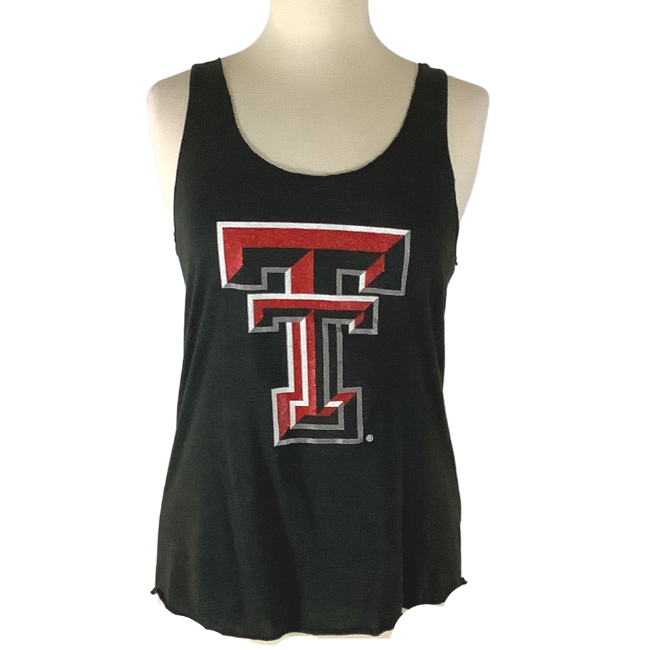 Texas Tech University Glitter Tri-Blend Tank Top