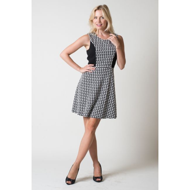 Black Heavenly Houndstooth