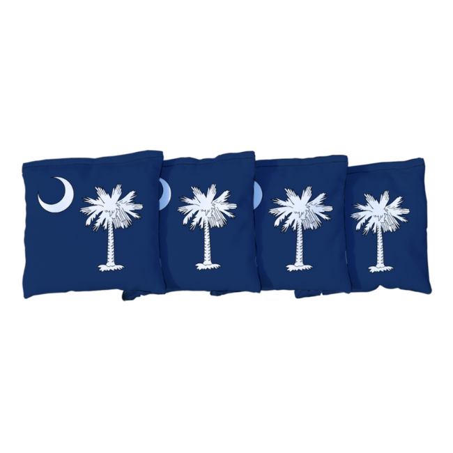 South Carolina Flag Regulation All Weather Blue Cornhole Bags