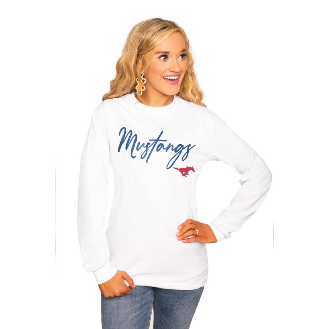 SMU Win the Day Long Sleeve Crew Tee