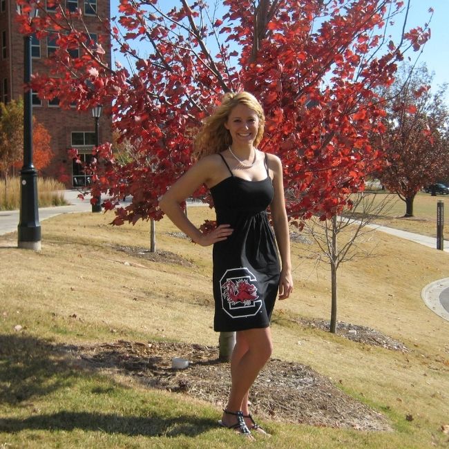 University of South Carolina Logo Black Swarovski Crystal Dress