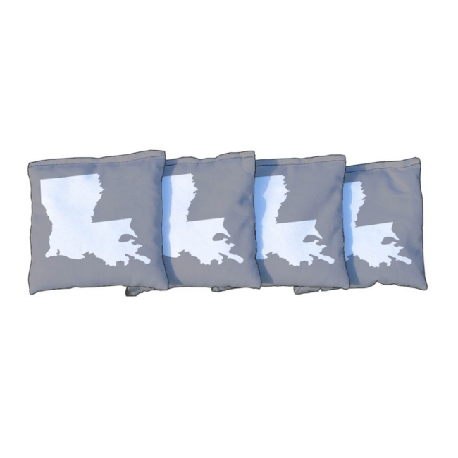 Louisiana State Regulation All Weather Gray Cornhole Bags