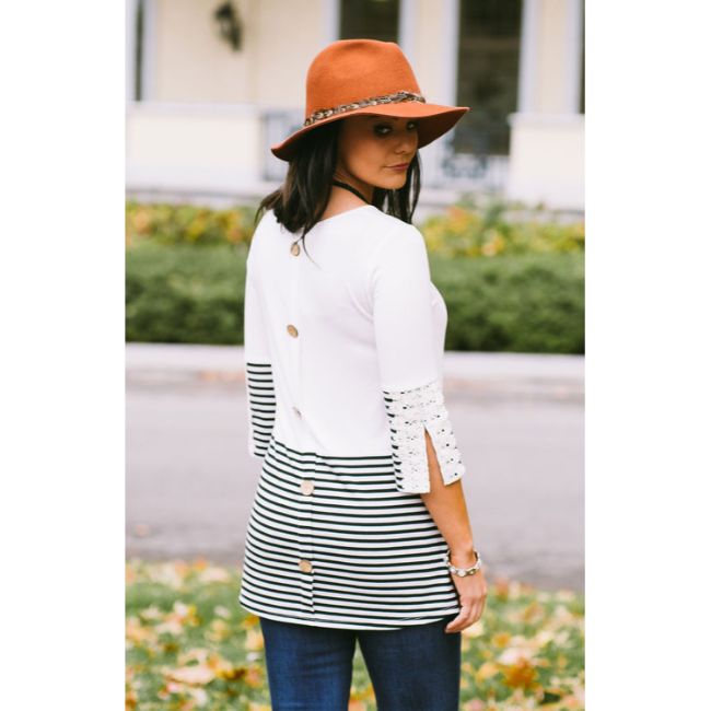 University of Kentucky &quot;Home is Where&quot; Button-Lace Top