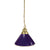 Purple Pendant Light - Brass