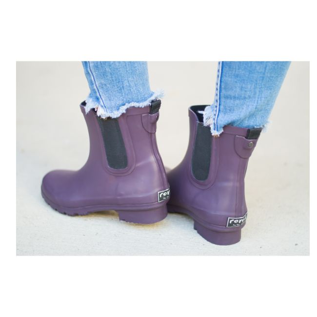 Roma Chelsea Women’s Matte Eggplant Rain Boots