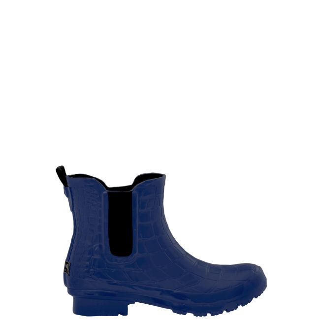 Roma Chelsea Women’s Croc Emboss Navy Rain Boots