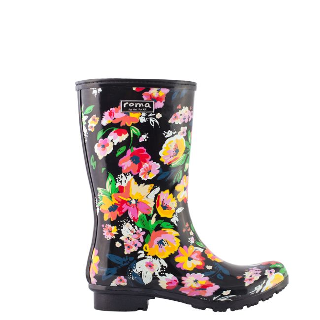 Roma Emma Women’s Mid Floral Rain Boots