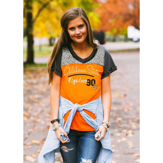 Oklahoma State University Football Style Tee
