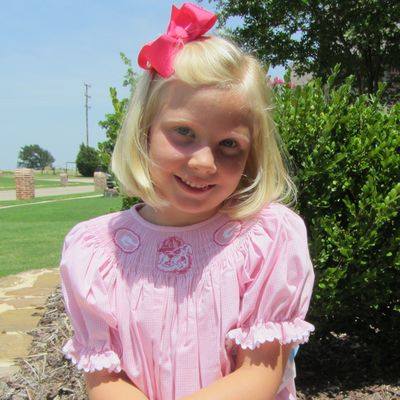 University of Georgia Vive La Fete Collegiate Hand Smocked PINK Gingham Bishop