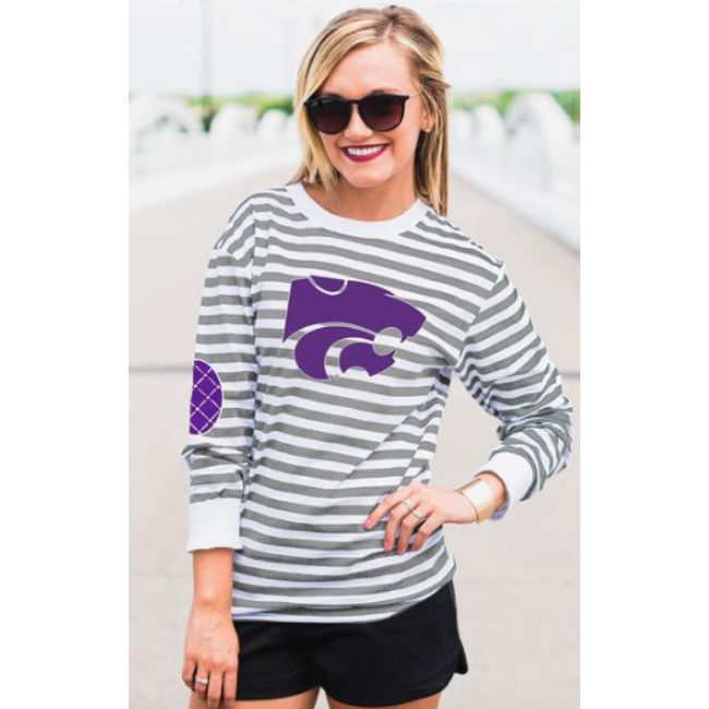 Kansas State University Striped Elbow Patch