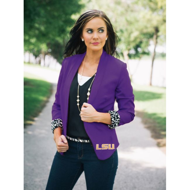 LSU Ikat Logo Lined Blazer