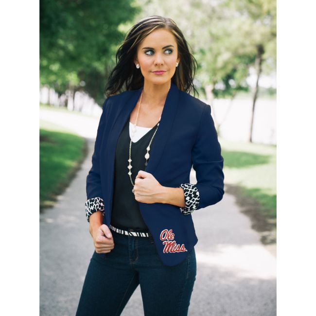 Ole Miss Ikat Logo Lined Blazer