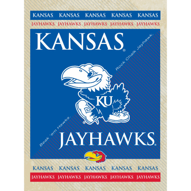 University of Kansas Super Fan Canvas (15” x 20”)