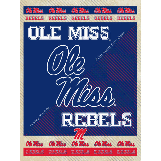 Ole Miss Lighted Super Fan Canvas (15” x 20”)