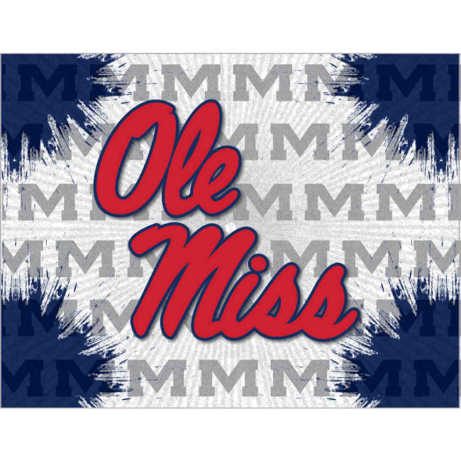 Ole Miss Lighted Logo Spirit Canvas (15” x 20”)