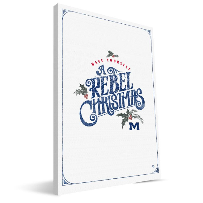 Ole Miss Merry Little Christmas Canvas Print