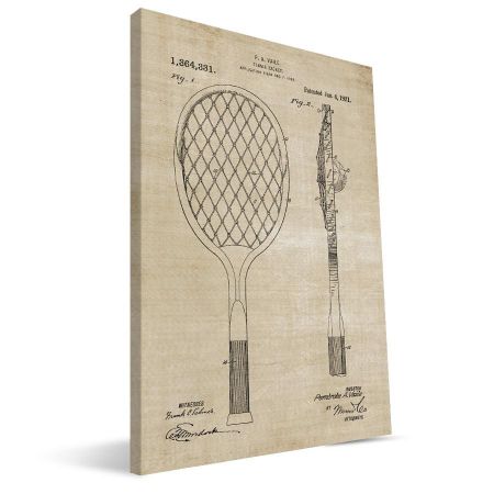 Tennis Racket Patent Canvas Print