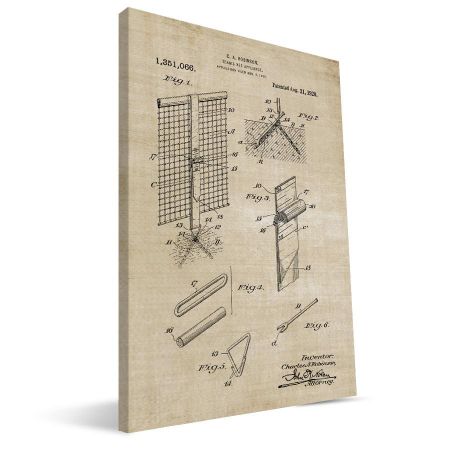 Tennis Net Patent Canvas Print