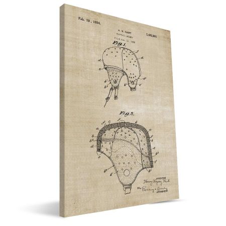 Football Helmet Patent Canvas Print