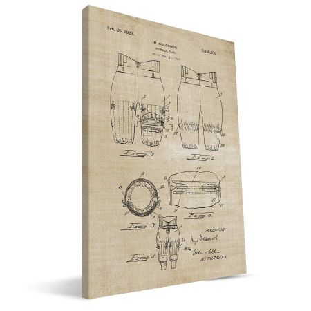 Football Pants Patent Canvas Print