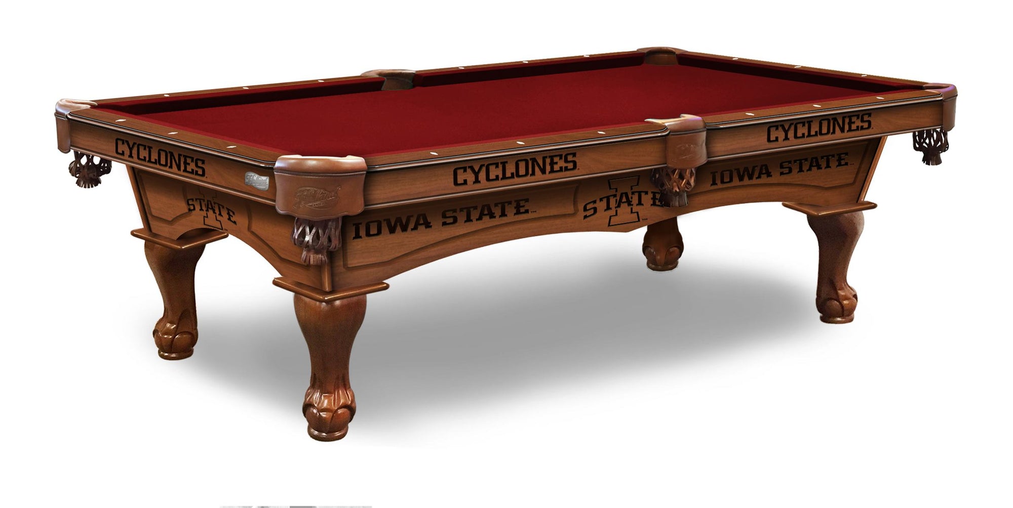 Iowa State University Pool Table with Plain Cloth