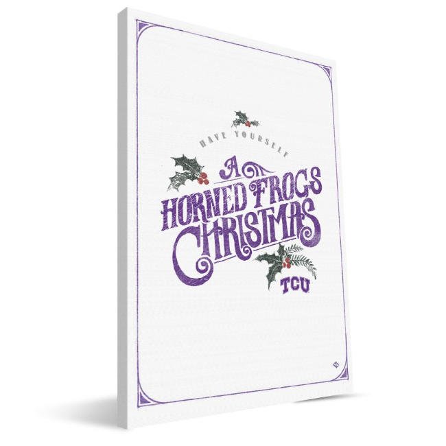TCU Merry Little Christmas Canvas Print
