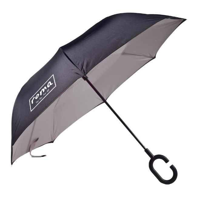 Roma Inverted Grey Umbrella