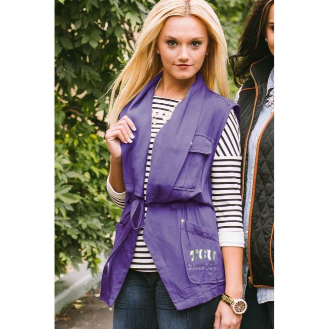 TCU Logo Drawstring Vest
