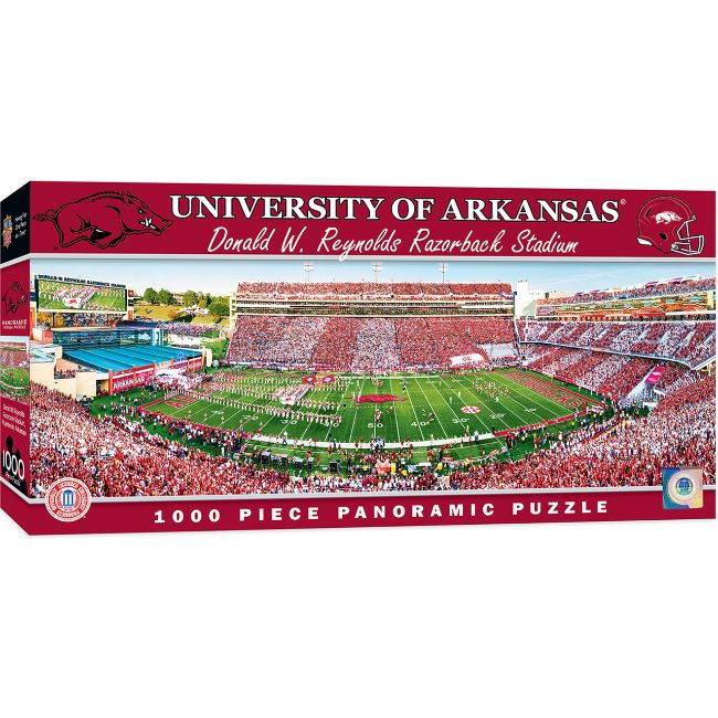 University of Arkansas Donald W. Reynolds Razorback Stadium Panoramic Stadium 1000 Piece Puzzle
