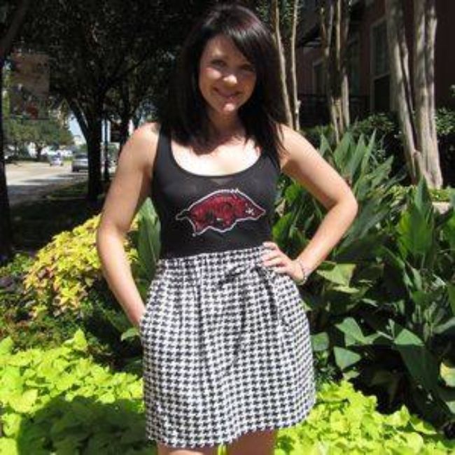 University of Arkansas Logo Houndstooth Tank Dress