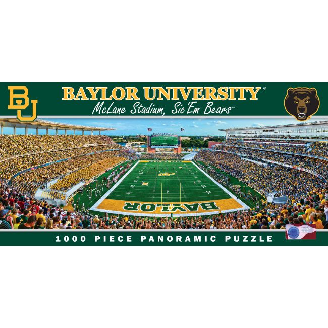 Baylor University McLane Stadium Panoramic Stadium 1000 Piece Puzzle