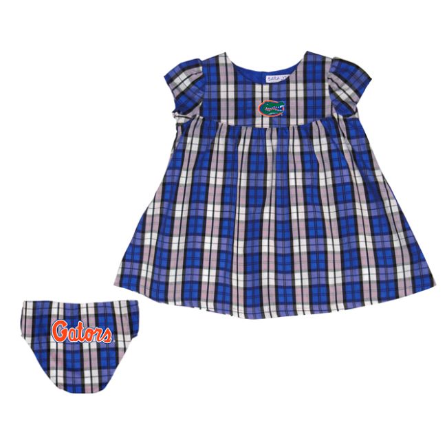 University of Florida Campus Plaid Dress with Bloomers