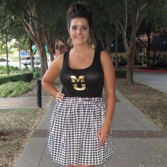 University of Missouri Logo Houndstooth Tank Dress