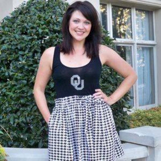 University of Oklahoma Logo Houndstooth Tank Dress