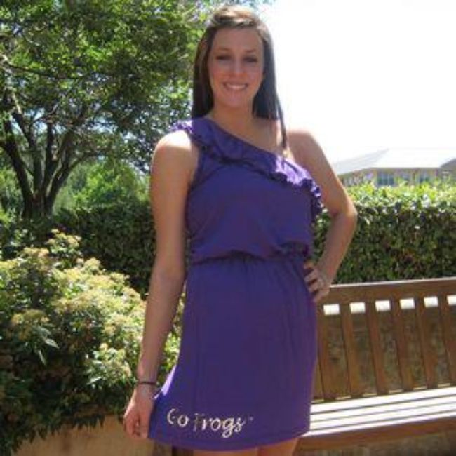 TCU Logo One Shoulder Dress
