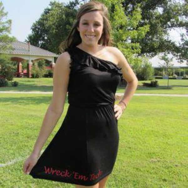 Texas Tech University Logo One Shoulder Dress - Passionately Rivalicious