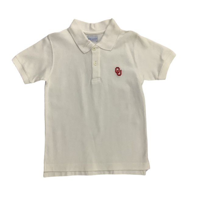 University of Oklahoma Vive La Fete Collegiate Hand Embroidered Polo Shirt
