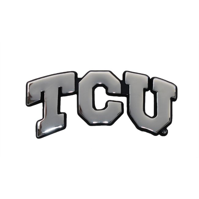 TCU Chrome Auto Emblem