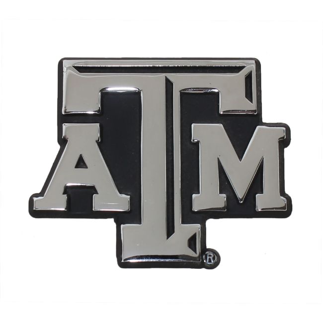 Texas A&M University Chrome Auto Emblem
